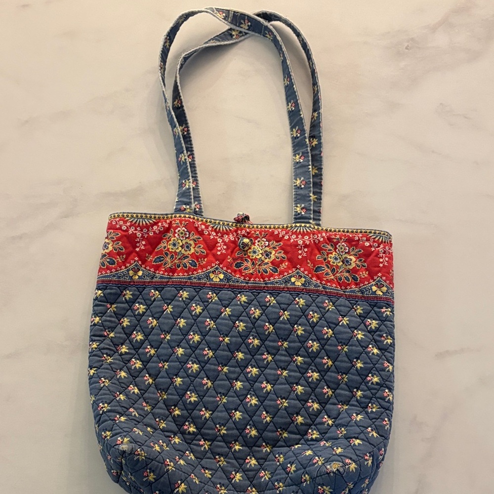 Vera Bradley Tote Bag - Blue and Red